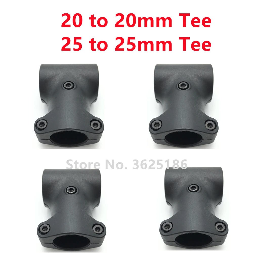4PCS EFT Nylon D20mm Tee Joint 20 to 20mm 25mm T.shape Tripod Carbon Tube Arm Three.channel Fixed Connector for RC UAV Drone | Игрушки и