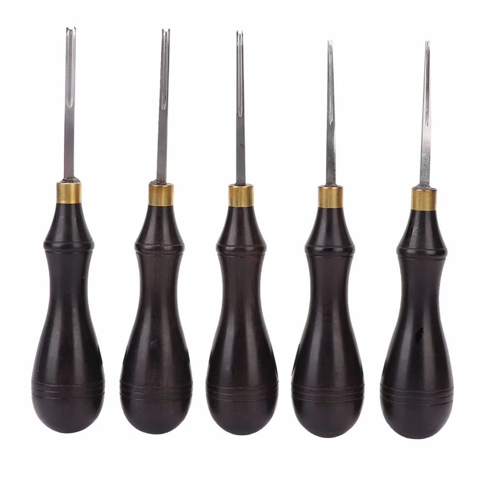 Leather Edge Blade Ebony Handle Leather Craft Edger Trimming Tool Beveling Skiving Cutting Craft Edge Beveller Tool