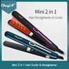 Mini Professional 2 in 1 Portable Hair Curler Hair Straightener Flat Iron Hairs Straightening Corrugated Iron Styling Tools 48 1