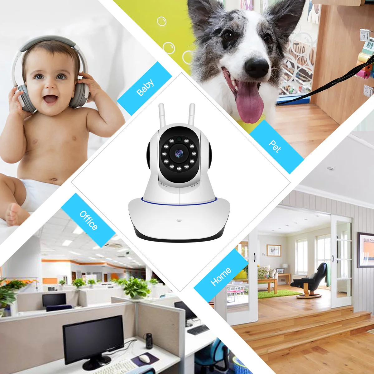 IP камера BESDER Full HD 1080P Wi Fi двусторонняя аудиосвязь P2P сигнализация движения