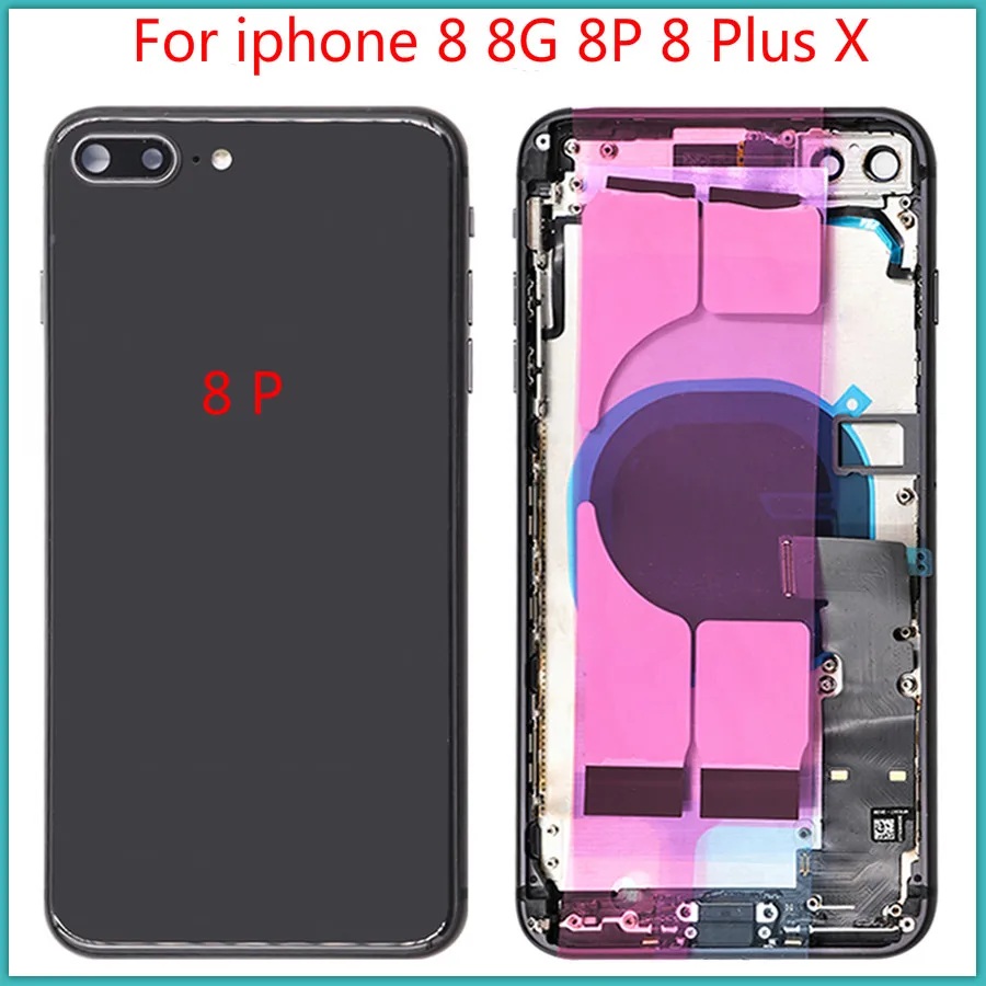 Фирменная Новинка для iphone 8 8G 8 P 8 Plus X батарея задняя панель задняя крышка+ средняя рамка Шасси с гибким кабелем
