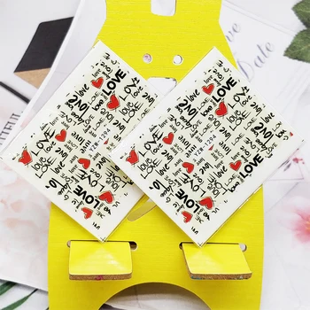 

2pc Stickers for Nails Red Love Letter Design Nail Art Decorations Manicure Decor Watercolor Nail Decal Stickers Accessoires