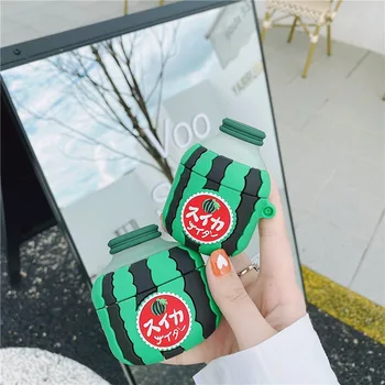 

For Airpods Case,Japan Watermelon Soda Case For Airpods 1/2 Case,Soft Silicone Earphone Cover For Airpods Pro Case Funda