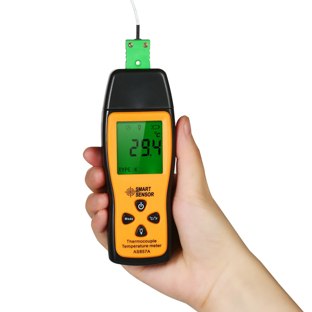 Ручной термоэлемент с датчиком-от 200 до 700 ℃ K-type lcd цифровой термометр с подсветкой измеритель температуры с функцией удержания данных