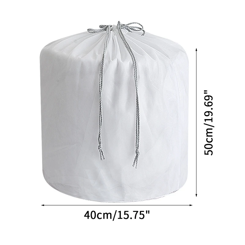 Fine mesh 40x50cm Горячая сетка мешок для стирки на шнурке для стиральной машины большая емкость Органайзеры для белья портативный дорожный мешок - Цвет: Fine mesh 40x50cm