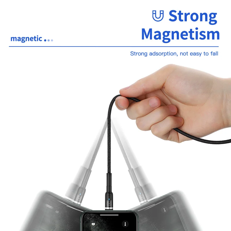 KUULAA Magnetic Micro USB Type C Cable For iPhone Xiaomi Android Mobile Phone Fast Charging USB Cable Magnet Charger Wire Cord
