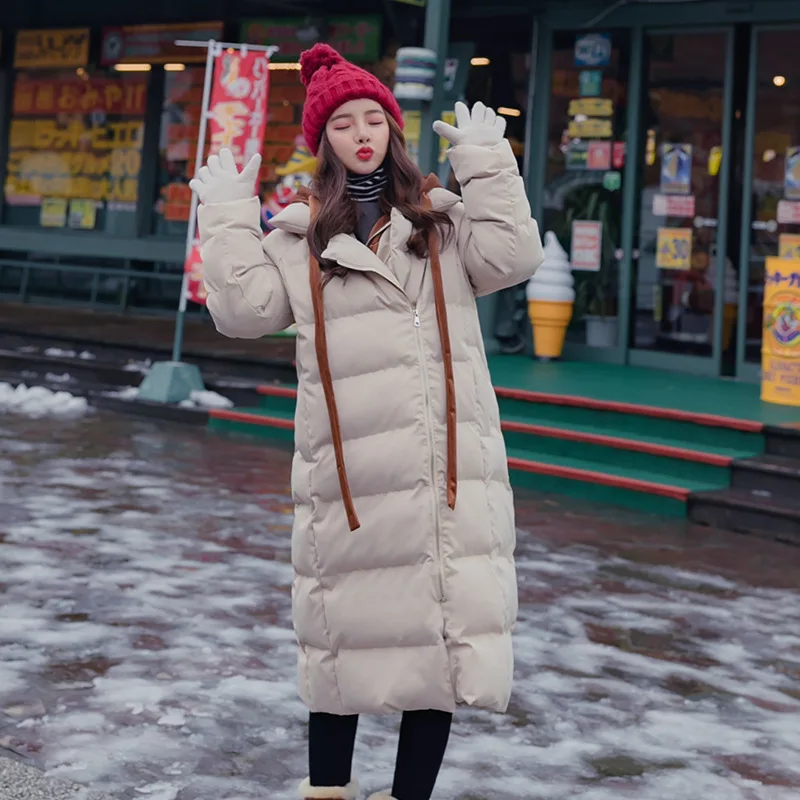 

Photo Shoot Hot Selling 2017 Winter New Style Korean-style Mock Two-Piece Long Cotton-padded Clothes Gold Velvet Hoodie Cap