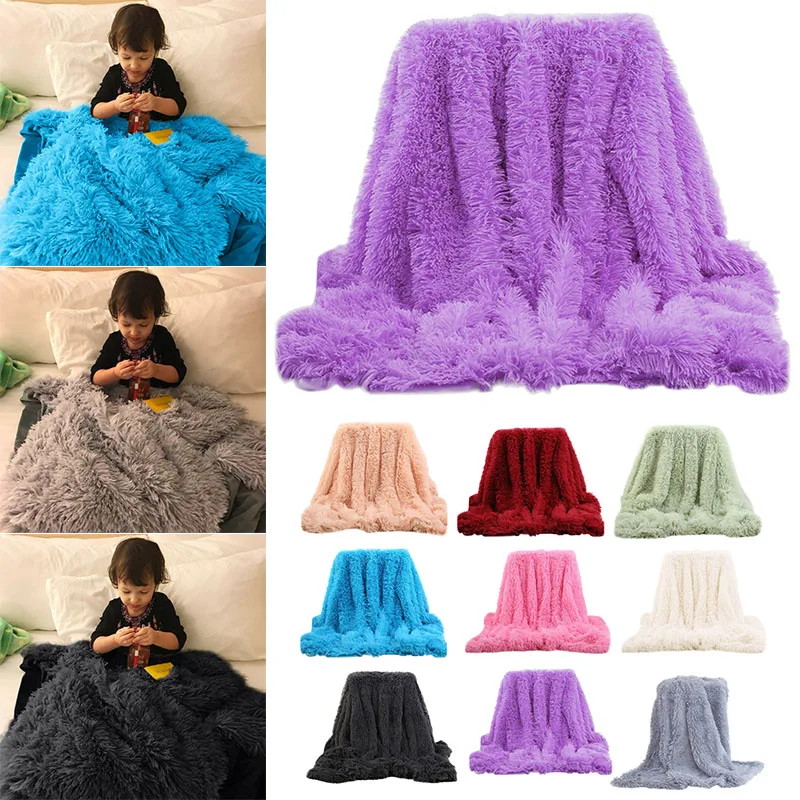 

Blanket Soft Lightweight Fluffy Plush Warm Bedding for Winter Home Sofa Bedroom TB Sale