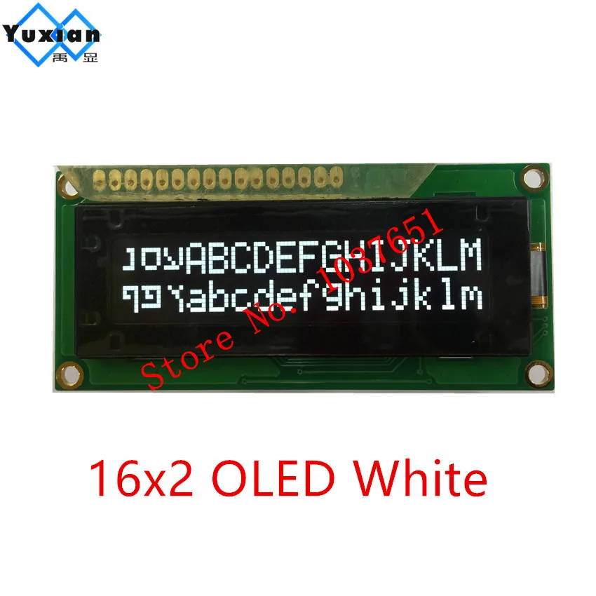 1 шт. OLED 16*2 1602 oled 5v белый и черный заземление 16pin LEC1621-W56