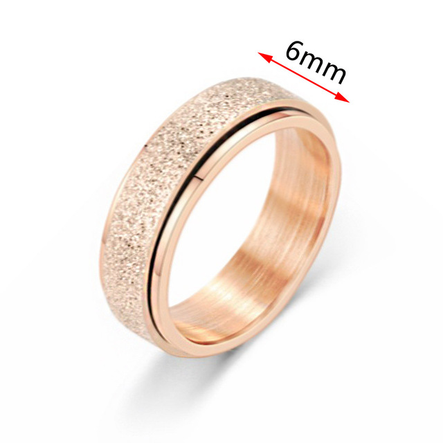 Ring For Women Spinner Fidgets Rings Stainless Steel Rotate Freely Spinning Anti Stress Accessories Jewelry 2021 Gifts