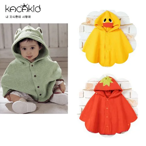 

Kacakid Autumn And Winter Thick Mantle Frog Strawberry Duck Cartoon Modeling Cloak out Clothes Warm Shawl