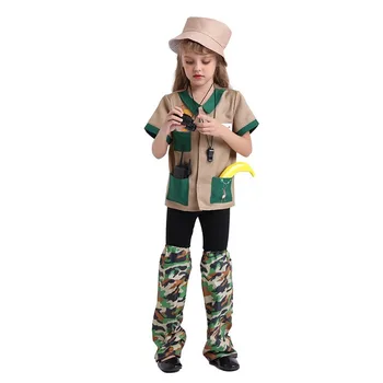 

Kid's Zookeeper Cosplay Costume for Carnival Theme Party Unisex Zookeeper 3pcs Outfit for Make Up Party Stage Performance