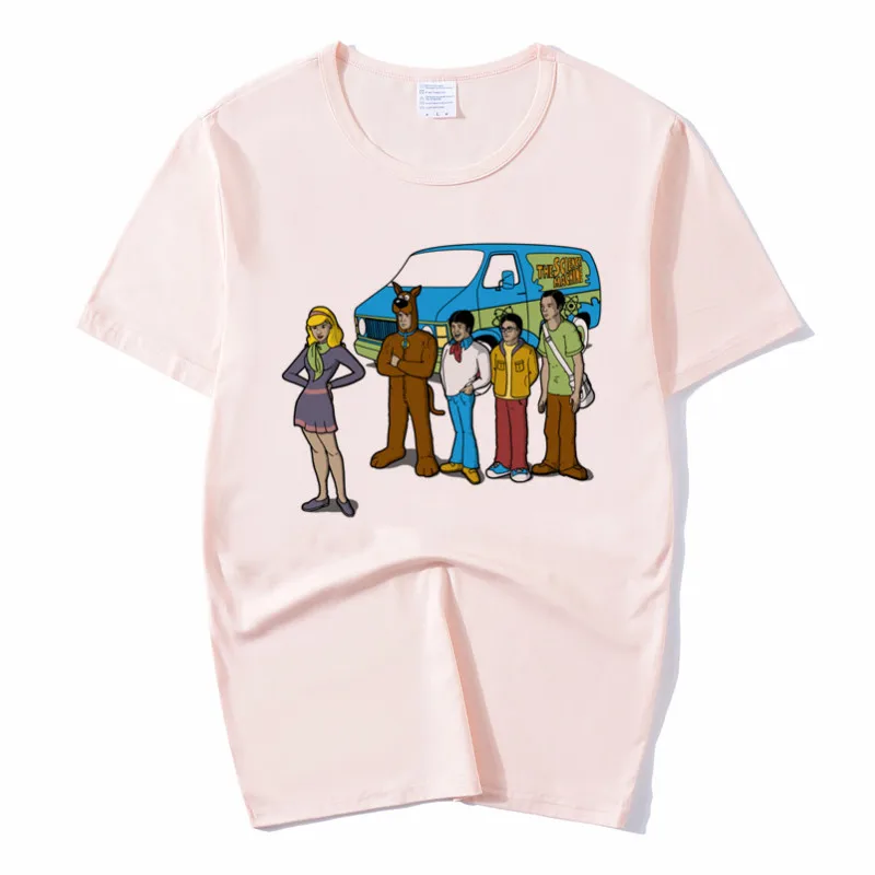 Женская забавная хлопковая футболка с надписью «Big Bang Theory» унисекс, Рождественская футболка для скейтборда, одежда для девочек, уличная рубашка - Цвет: P1654A-pink