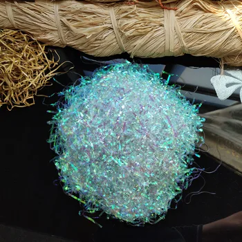 

500g Wedding decoration Lafite plastic flash colorful silk high-grade gift box decorated with colorful silk fillings