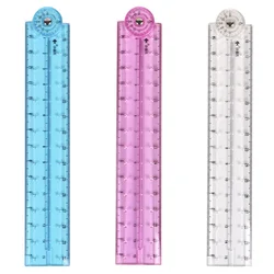 Régua gráfica dobrável criativa, régua para estudantes, material de papelaria e escritório, presente de atacado, 1 peça