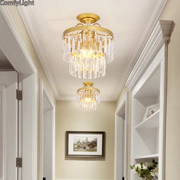 

modern luxury Crystal LED Ceiling lamp Living room Bedroom corridor Entrance hall Aisle bar kitchen Porch Decor Hanging lights