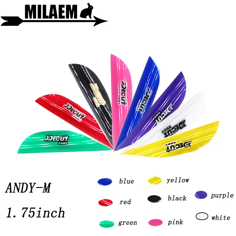 100pcs Archery Spiral Feather Spin Wing 1.75inch 1-3/4 Right DIY Carbon Arrow Aluminum Shooting Hunting Accessories | Спорт и