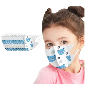 

Disposable Non-woven 10PCS Face Mask Fashion Children Breathing Cartoon Print Mouth Cover Mouth Mask With Design Mascarillas