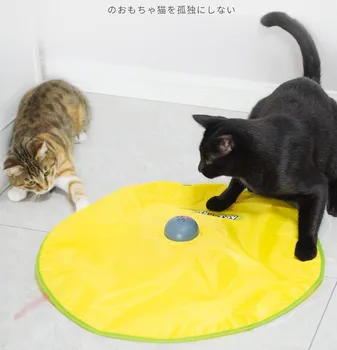 

Cat toy electric cat turntable automatic tease cat stick Kitty tease cat accompany cat electric toy Kitty supplies