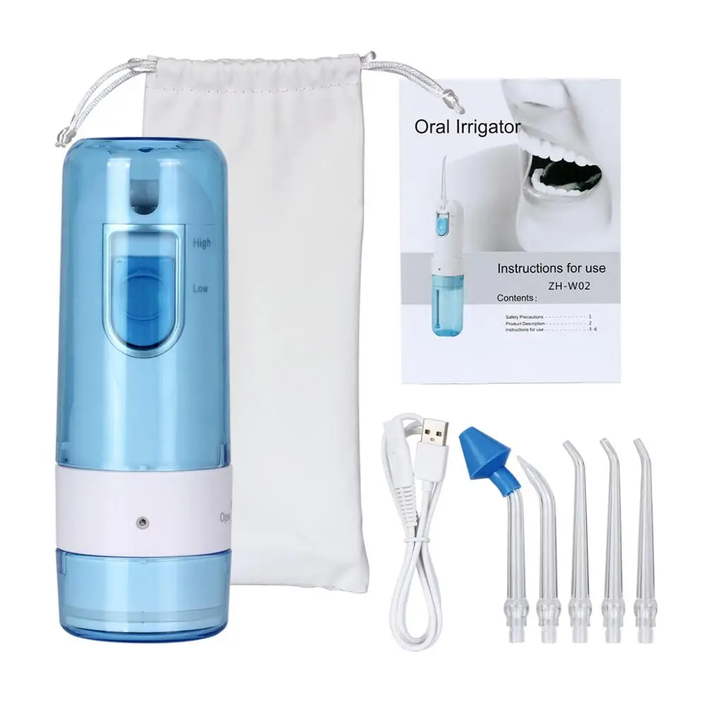 

5 Tips Portable Electric Oral Irrigator Water Dental Flosser Water Jet USB Travel Dental Irrigator Tooth Cleaning Machine