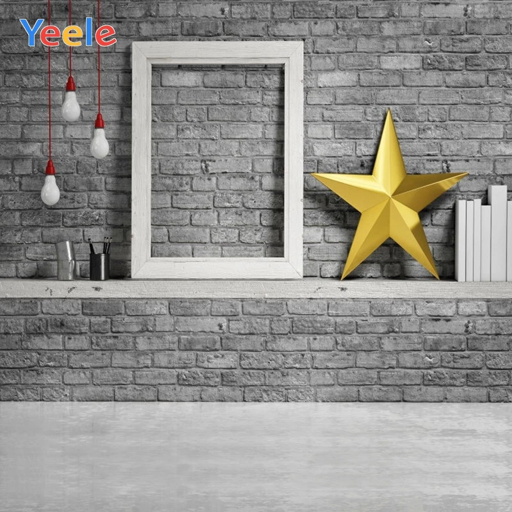 

Yeele Christmas Backdrop Star Brick Wall Newborn Baby Portrait Photography Background For Photo Studio Photocall Photophone