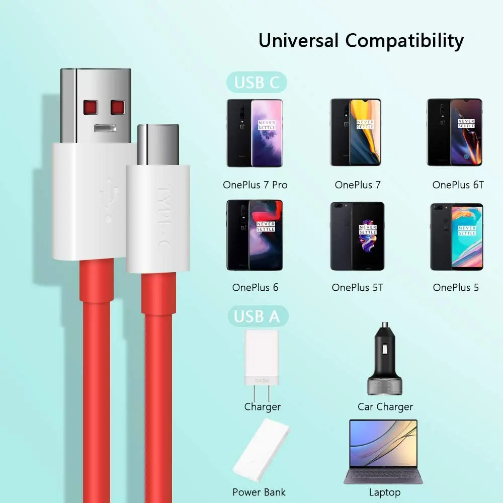 Супер тире кабель USB Type C для Oneplus 7T 7 7pro 6T 5T 5 3T 3 2 Кабель Usb 1 5V 4A Быстрая зарядка
