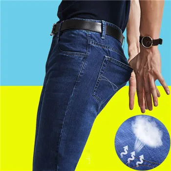 

2019 New Men's Fashion Jeans Spring and Autumn Slim Straight Cylinder Classic Jeans for Men Trousers Male Denim Pants