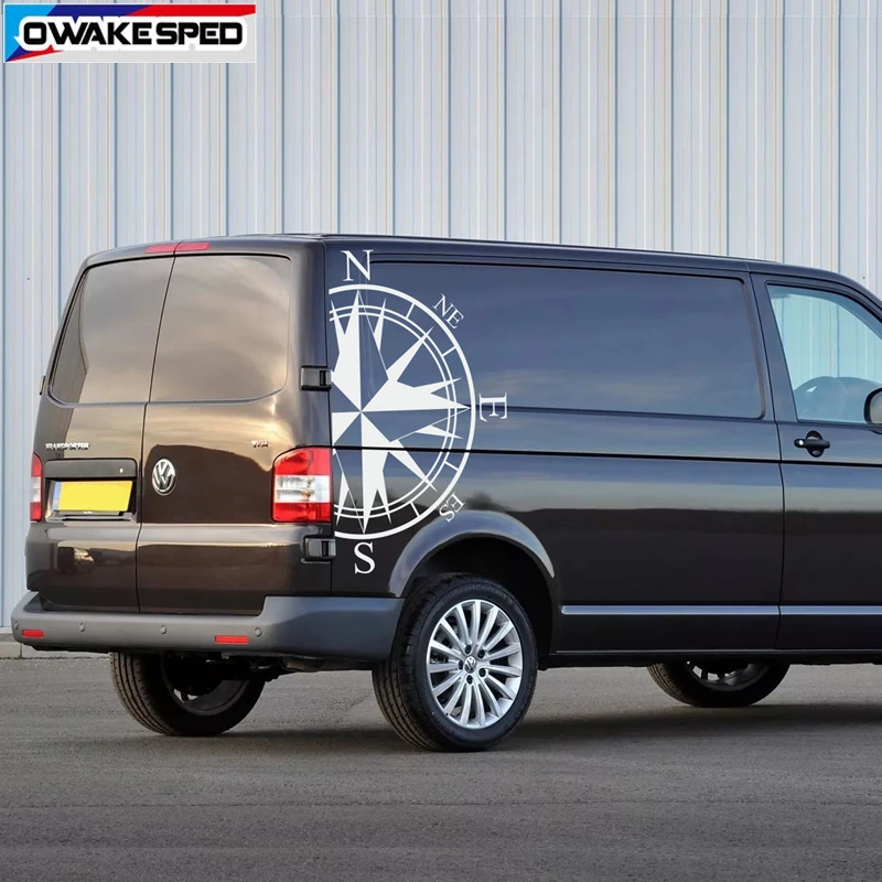 Двусторонняя Автомобильная наклейка s для Volkswagen Bus T4 T5 T6 компас Левая Правая сторона на Автомобильный кузов виниловый наклейки-XXL наклейка