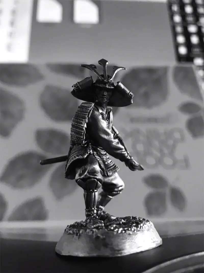 Масштаб 1:32 54 мм Оловянная металлическая фигурка Камакура Shogunate Warrior Armor Samurai