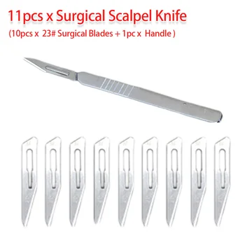 

Sculpting Blades 10pc 23# Scalpel Knife Animal Surgical Knife Wood Carving for Phone PCB Repair Tool/ Animal Surgical Knife