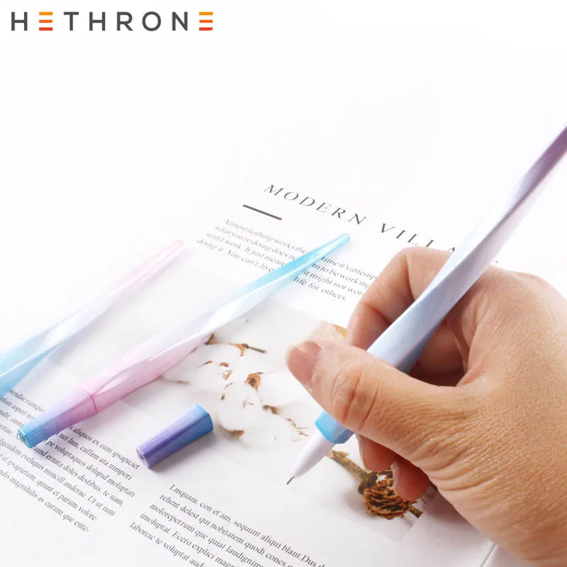 Hethrone 1 шт. креативная личность градиент звездное небо спиральный Дизайн kawaii ручка нейтральная ручка школьные принадлежности гелевая ручка канцелярские принадлежности