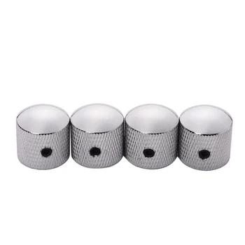 

4pcs Metal Volume Tone Control Knob Dome Knob Set with Inner Hexagon Spanner for Electric Guitar Bass