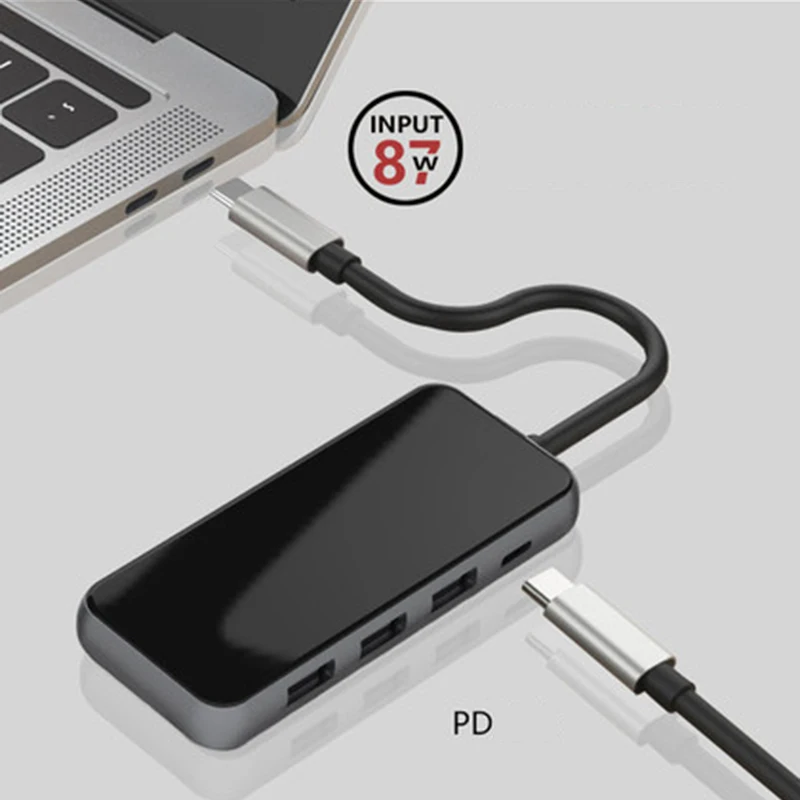 USB C док-станция для ноутбука USB 3,0 HDMI RJ45 PD SD/TF USB концентратор для ноутбука Macbook Pro hp DELL поверхность lenovo samsung док-станция