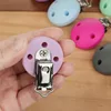 TYRY.HU 5pc/set Round Silicone Clips Baby Pacifier Clips Holder Silicone Dummy Pacifier Chain Accessories BPA-Free 5