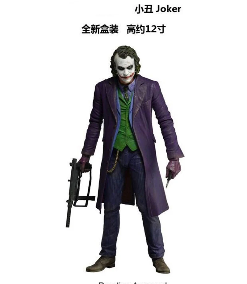 In stock 30cm THE JOKER HEATH LEDGER DC COMICS Action Figure Model 12inches Male Mini Figure