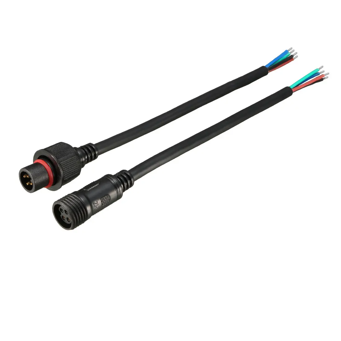 

uxcell 5pair Male Female 20AWG 4P Waterproof Connector Cable Black for LED Strips Light 40cm