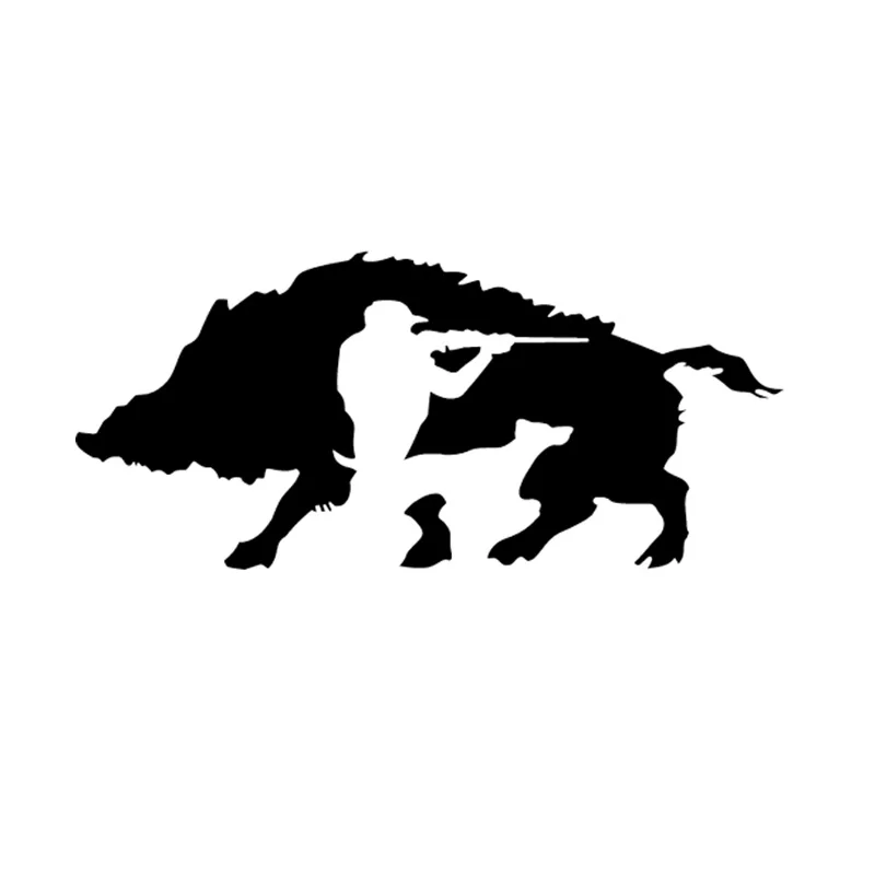 Car Sticker Fun Hunter Wild Boar Waterproof Auto Accessories Decal Decoration Motorcycle Decals PVC 22CM*10CM | Автомобили и