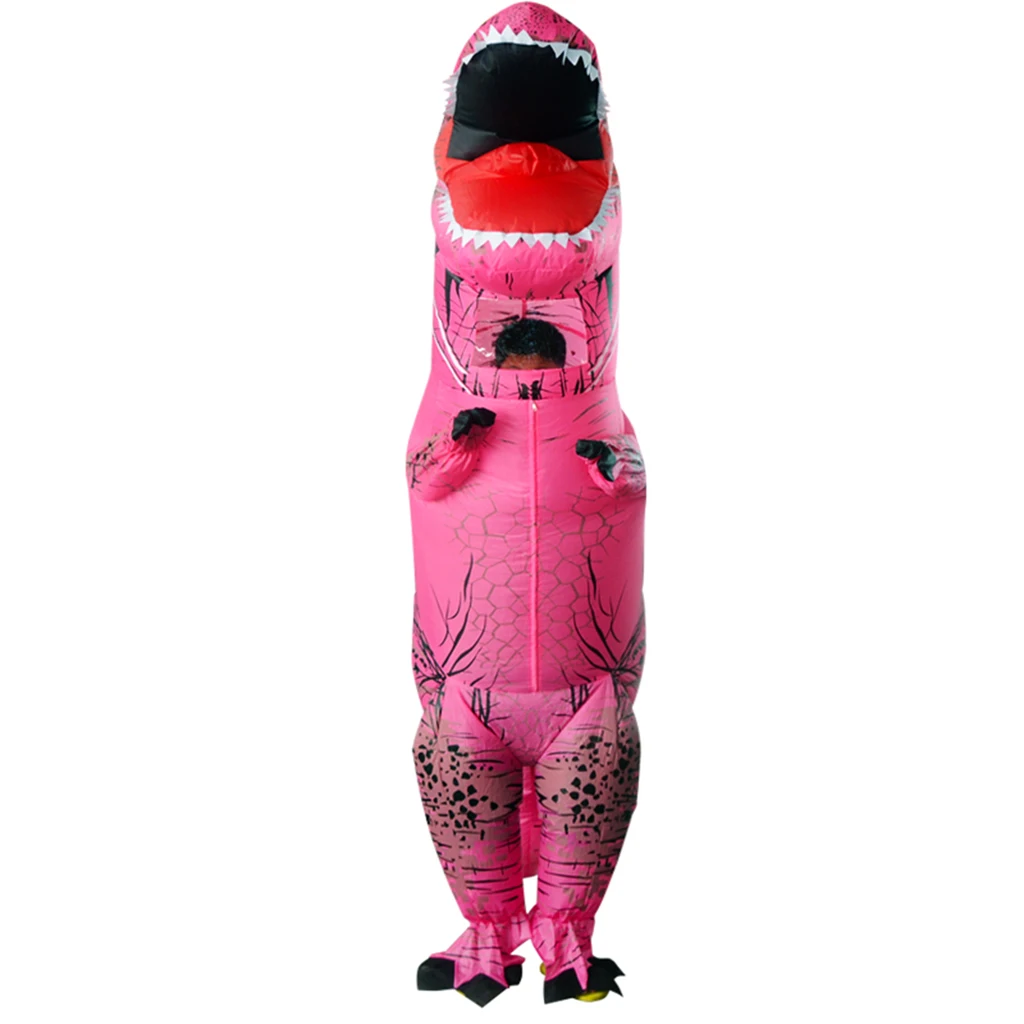 Inflatable Dinosaur Costume Mascot Child Adults Halloween Blowup Outfit Cosplay