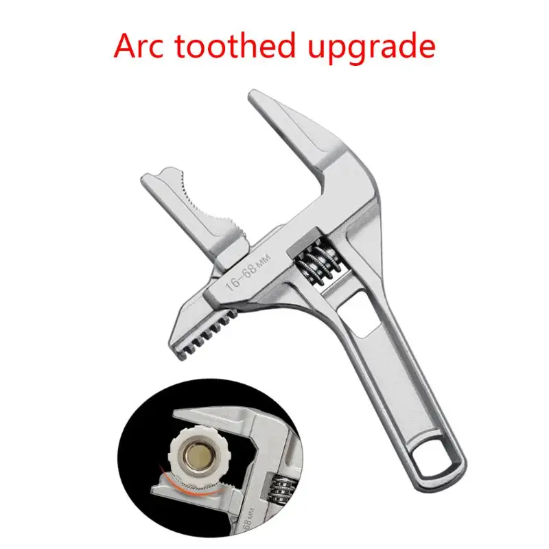 

Universal Spanner Aluminium Alloy Large Open End Adjustable Wrench Repair Tool for Water Pipe Screw Bathroom Air Conditioning