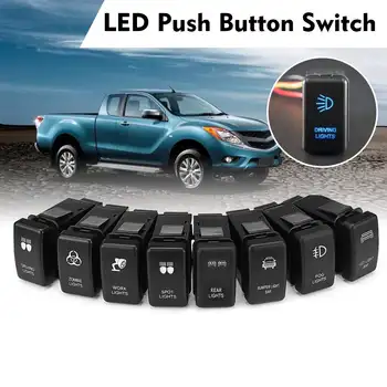 

1X 12V Blue LED Light Bar Spot Fog Rear Light Push Button Switch Car Led Switch for Ford Ranger FOR PX 11-15 forMazda BT50