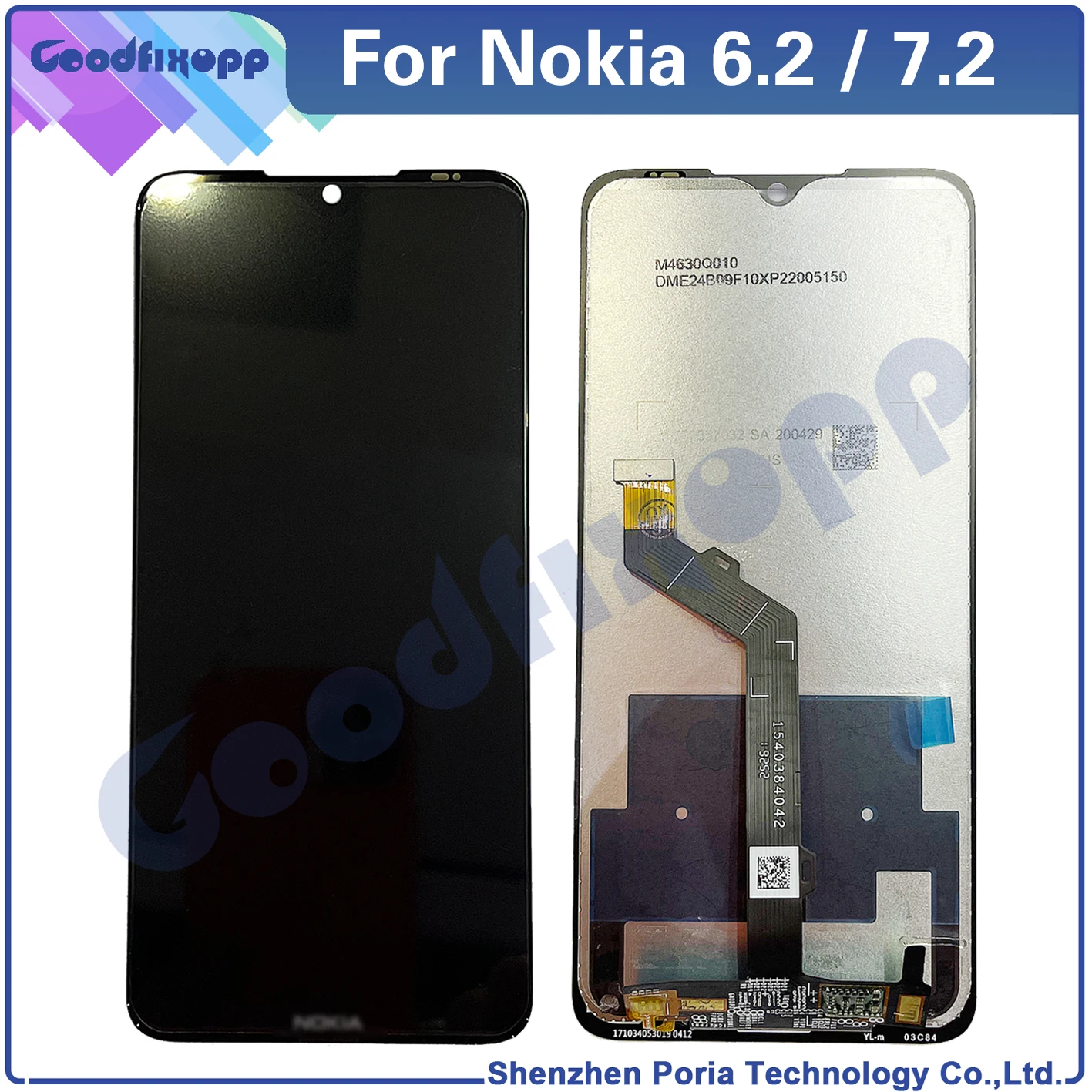 

For Nokia 6.2 TA-1200 1198 1201 1187 LCD Display Touch Screen Digitizer Assembly For Nokia 7.2 TA-1193 1178 1196 1181 Screen