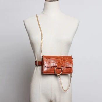 

[] Pu Leather Multicolor Black Mini-bag Split Long Belt Personality Women New Fashion Tide All-match Spring 2020 1M837