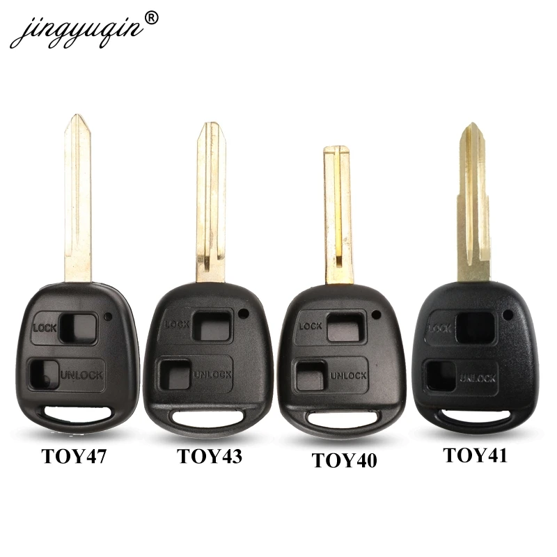 Чехол для ключа с 2 кнопками jingyuqin Toyota Camry RAV4 Prado Corolla Tarago Avensis Avalon EHCO Land Cruiser |
