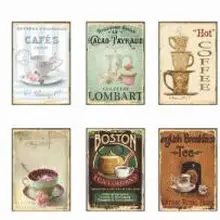 Vintage pósteres de café tema Retro notas Bloc de notas 90mm * 50mm 20 hojas