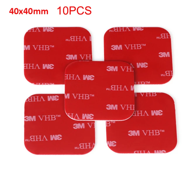 Acrylic Double-Sided Adhesive Tape VHB Strong Adhesive Patch Waterproof No Trace  Self Adhesive Acrylic Two Sides Sticky Glue 10PCS Square 40x40mm