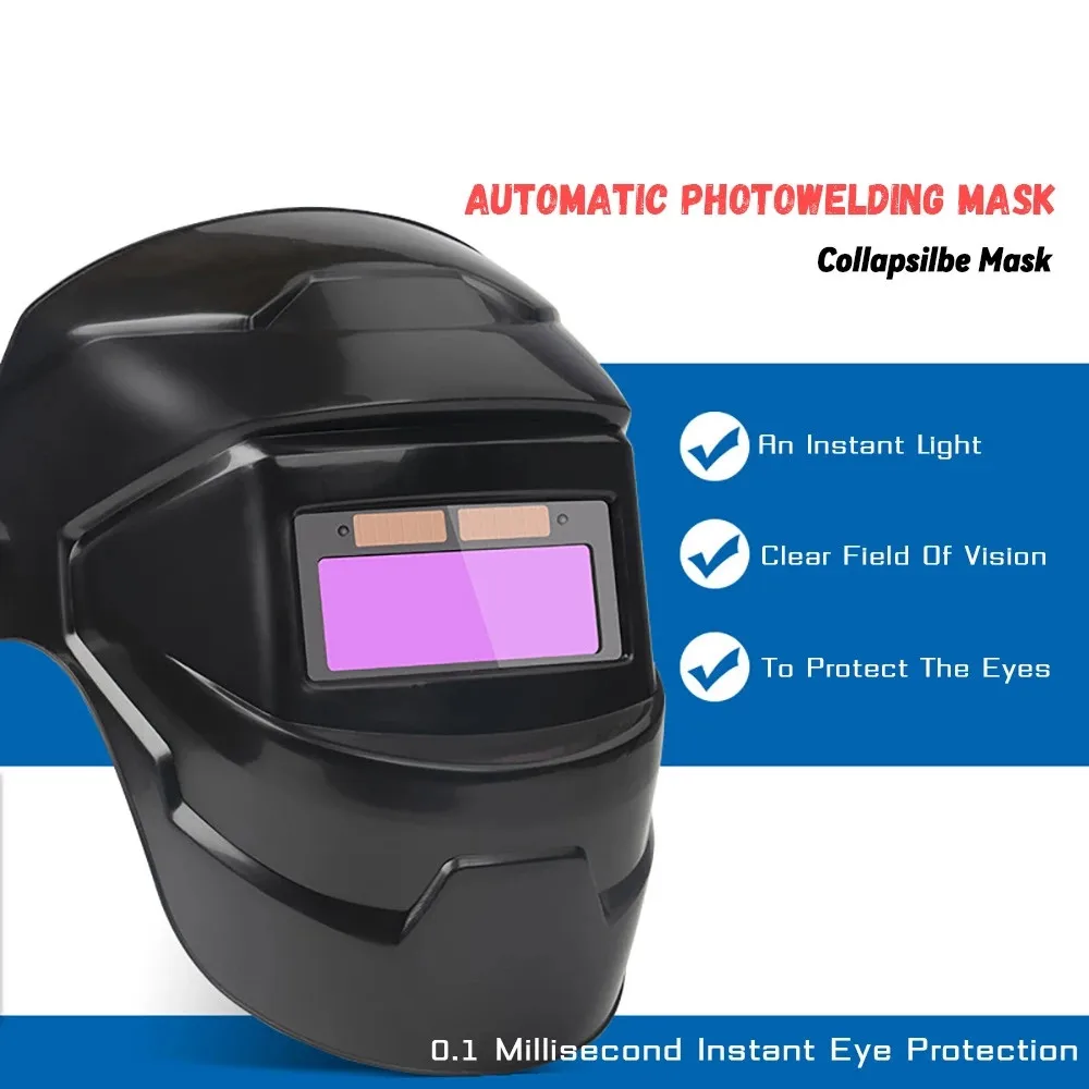 Solar Automatic Variable Light Welding Helmet Welding Mask Adjustment Hood Solar Welder Shield Eye Protect Cap Dimming Glasses