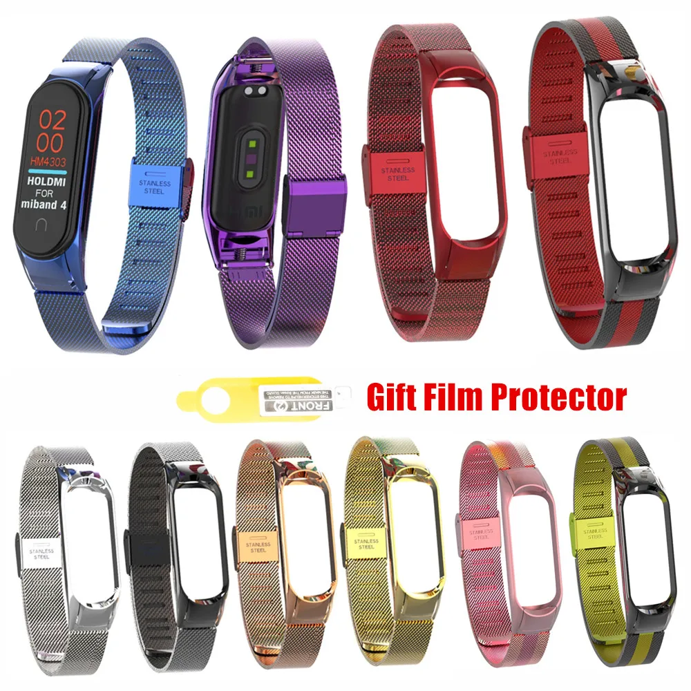 

Mi Band 2 3 4 Strap for Xiaomi Mi Band 2 3 4 Bracelet Stainless Steel Metal Miband 2 3 4 Wrist Band