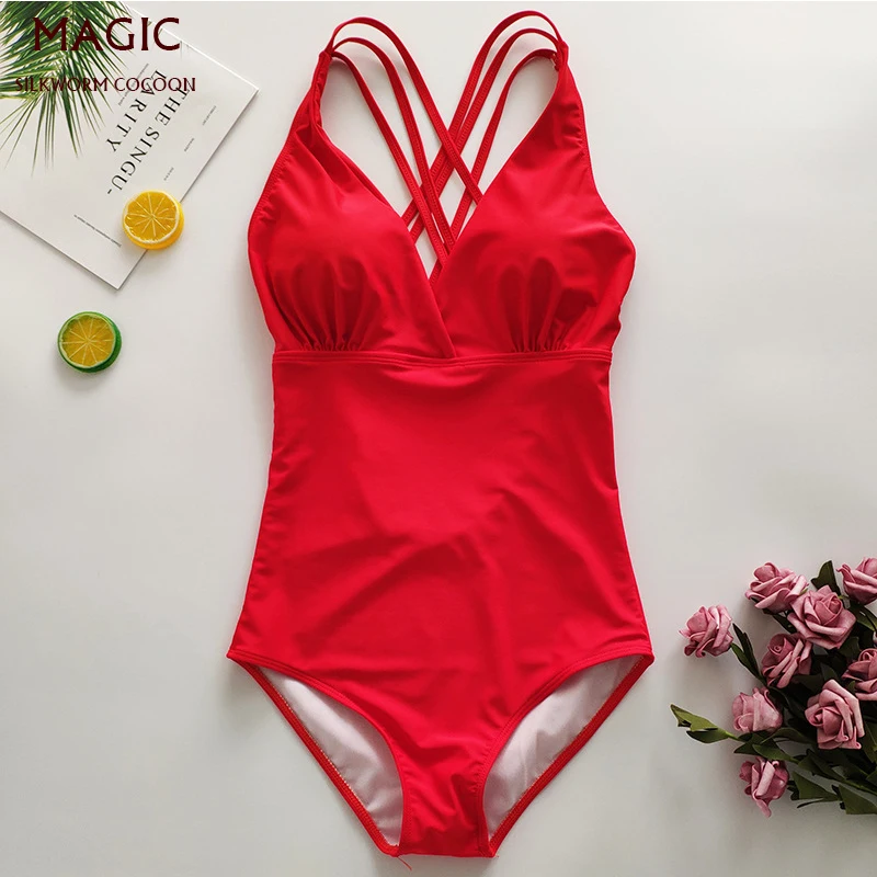 Women Red One Piece Swimsuit Sexy Women Swim Suit Red Onepiece Swimsuit Red New Aliexpress