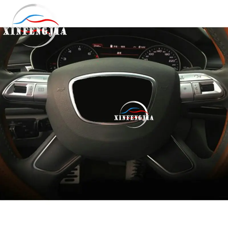 Для Audi A4 B8 A5 Q5 13-16 6 шт. Хром ABS кнопки рулевого колеса Блестки крышка отделка