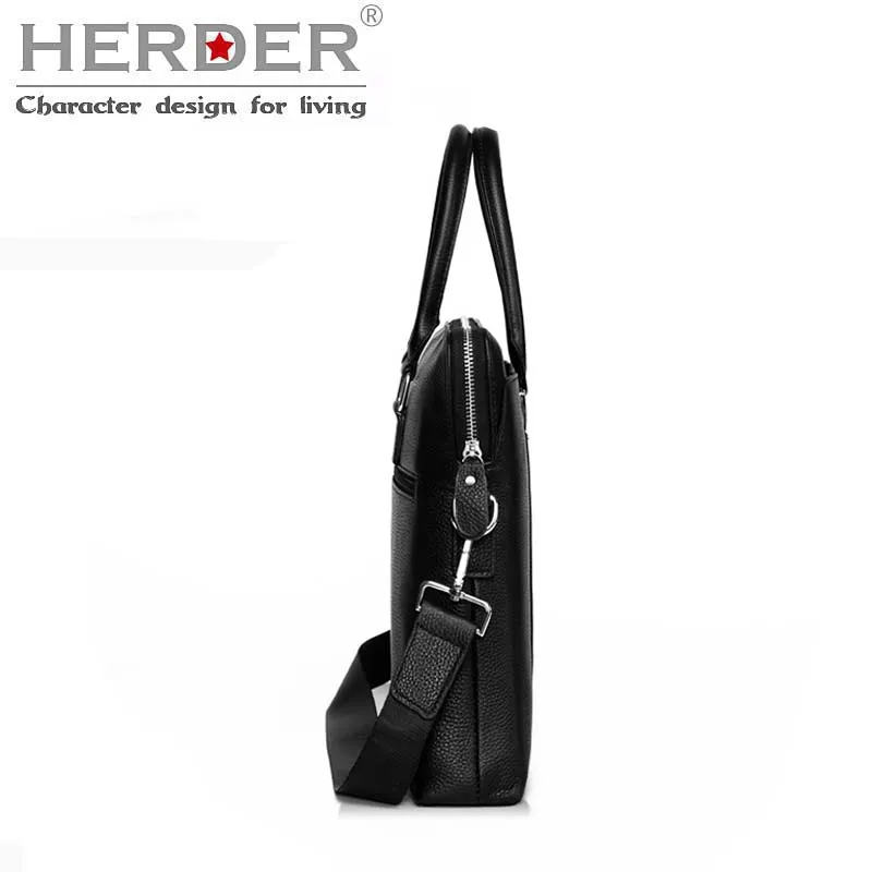 HERDER модный кожаный мужской деловой портфель/кожаная Ретро Мужская сумка-мессенджер/Повседневная деловая сумка из натуральной кожи